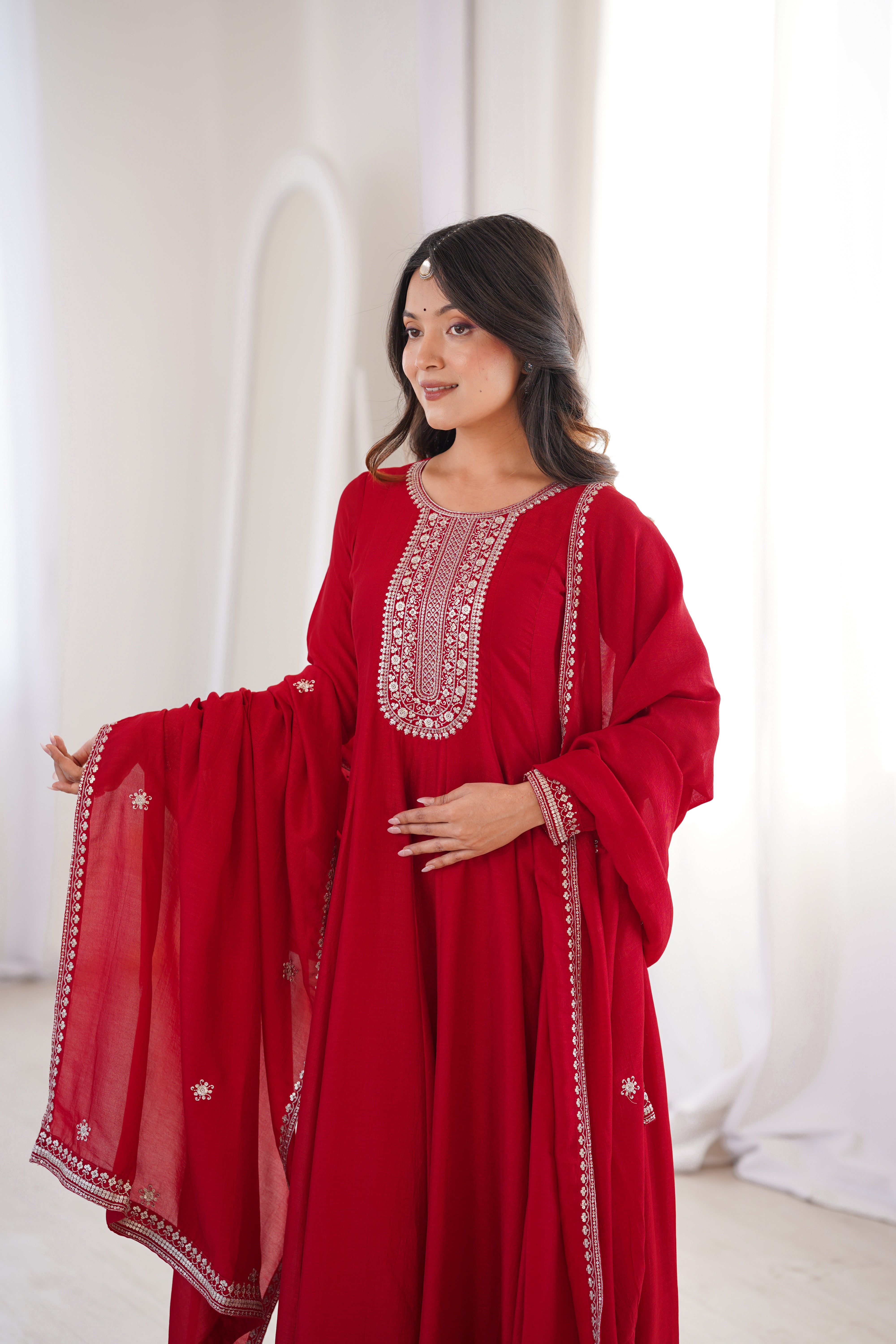 Party Wear Designer Anarkali Women Gown with Dupatta Suit