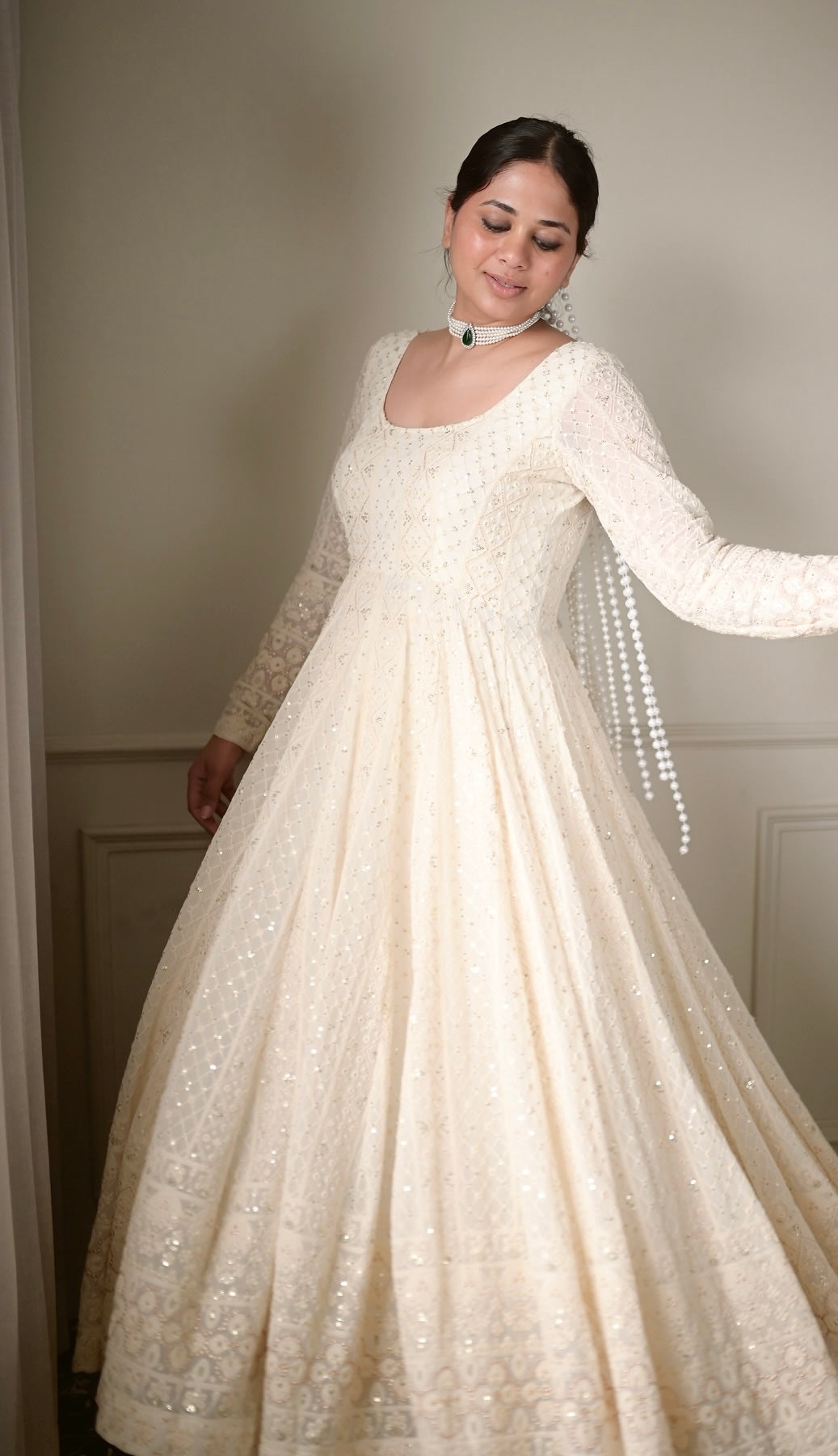 Lucknowi Special Premium Readymade Anarkali SuitSet