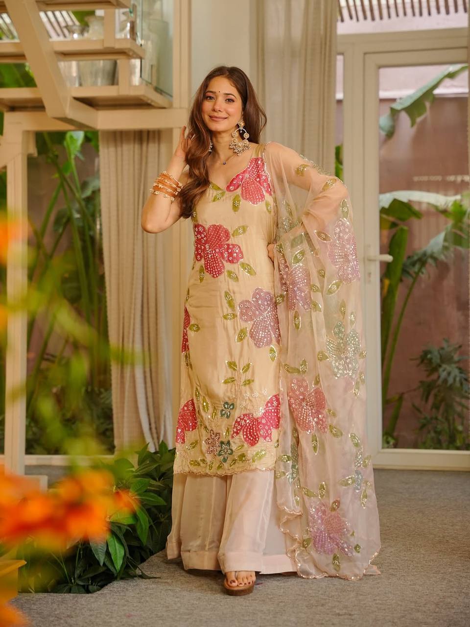 Zanshi Floral Heavy Wedding Kurta Set