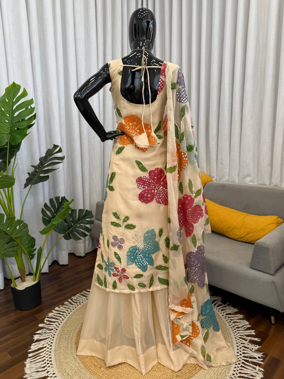 Zanshi Floral Heavy Wedding Kurta Set