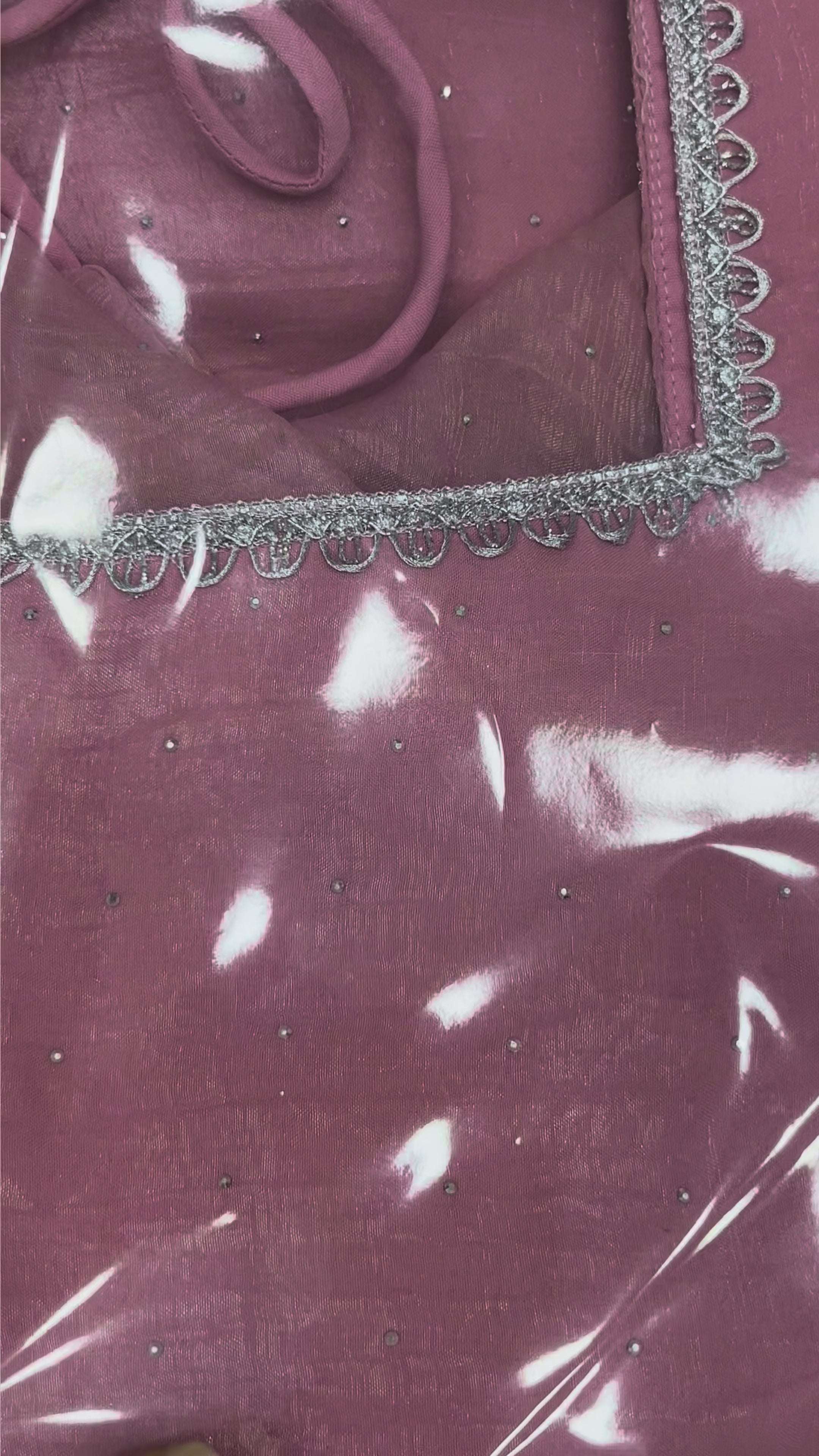 SHOWOFF Women's Empire Anarkali Beads and Stones Pink Floral Kurta and Sharara Comes with Dupatta