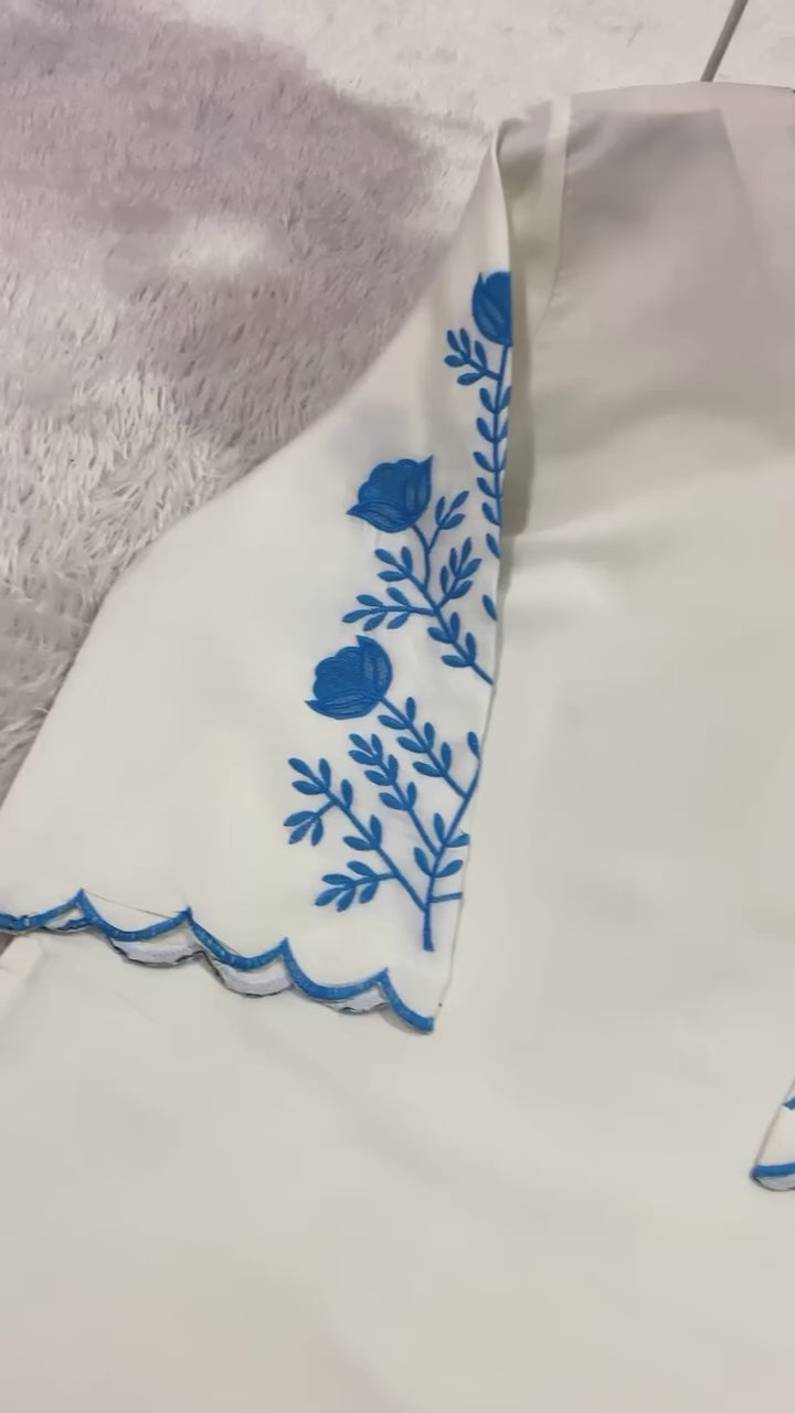 White Embroidered Doria Suit Set